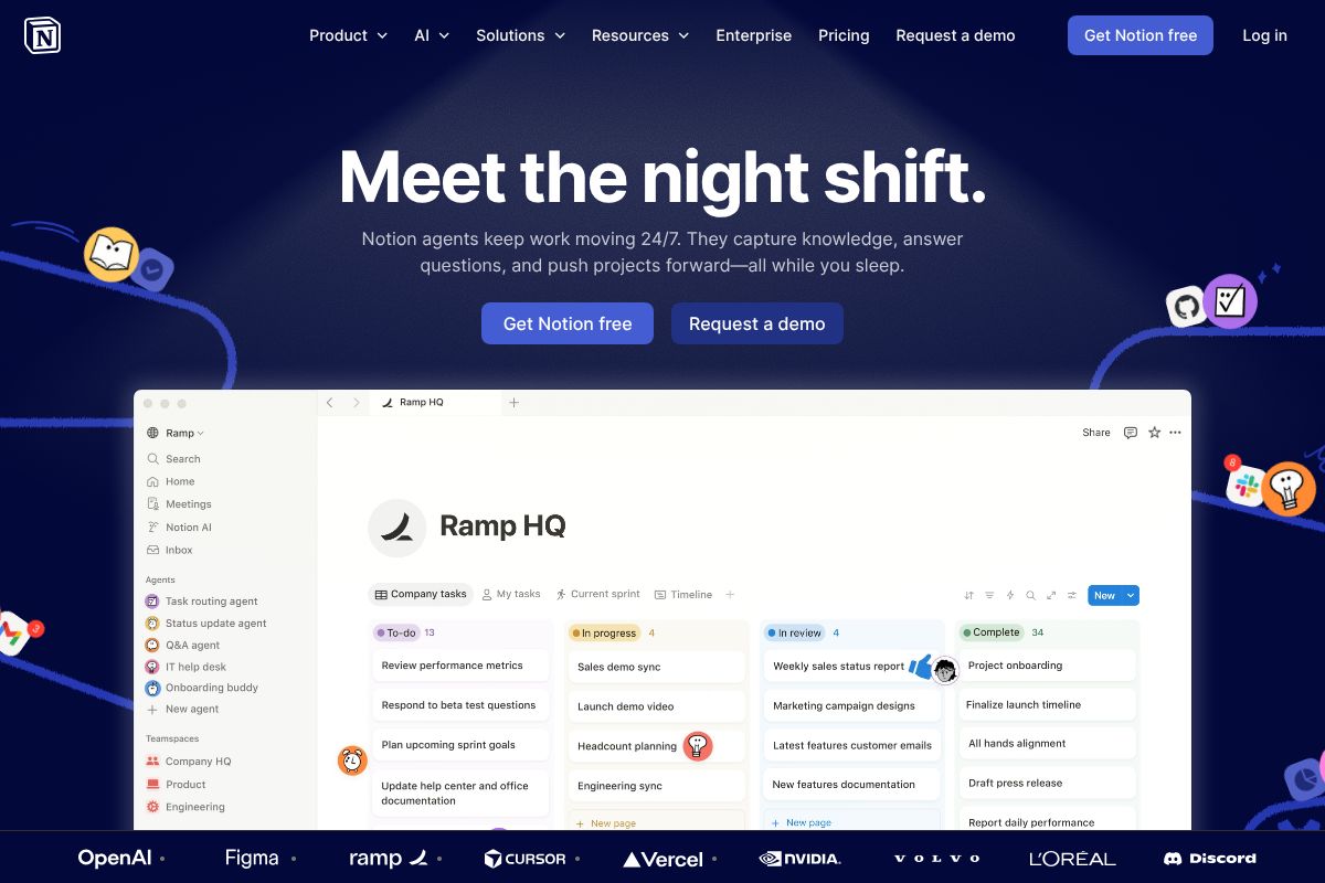 Notion dashboard screenshot