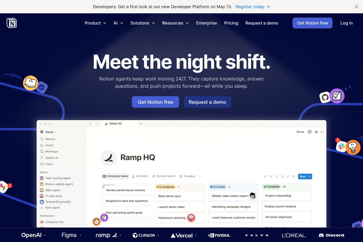Notion dashboard screenshot