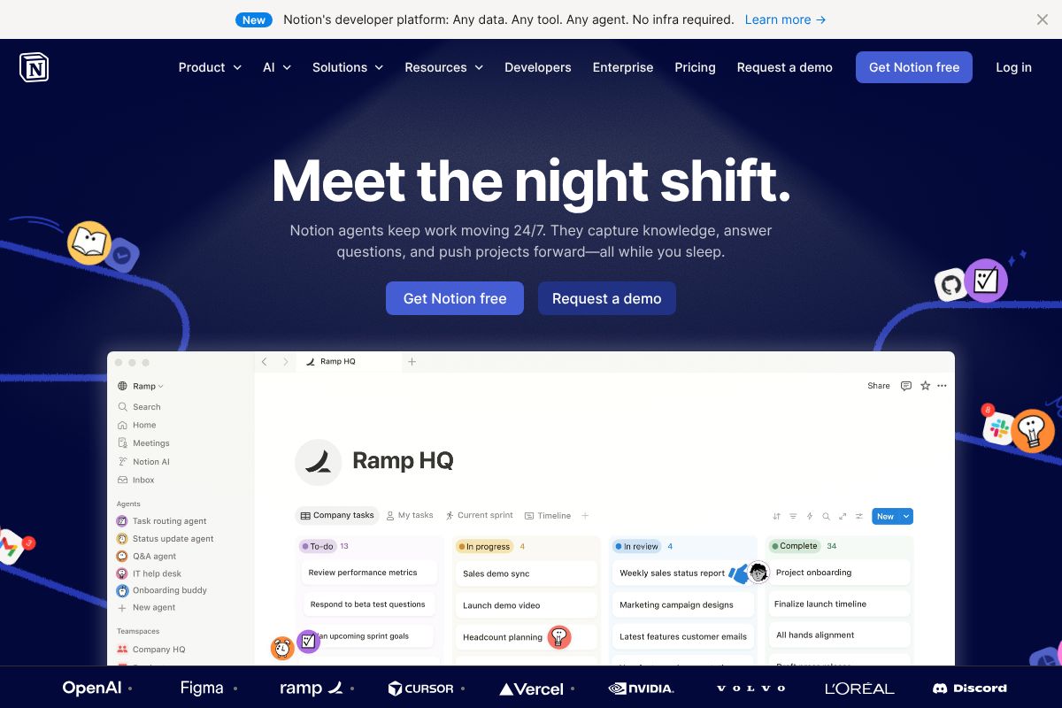 Notion dashboard screenshot