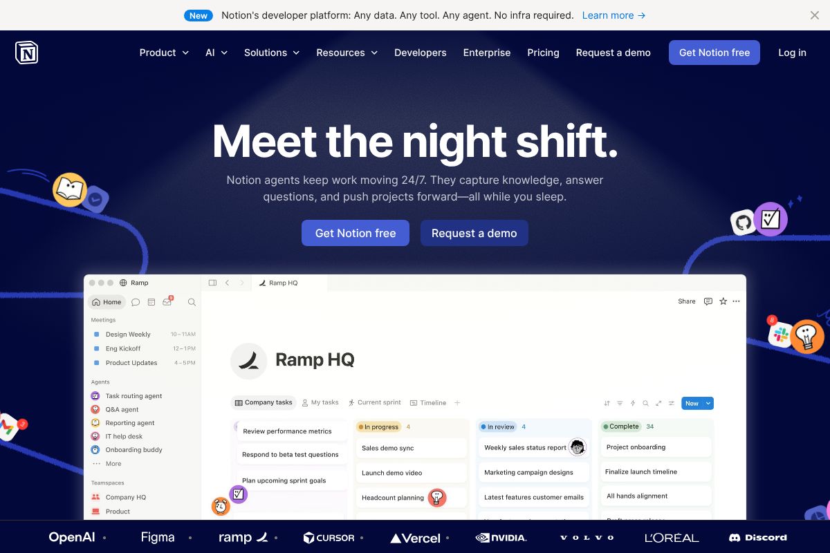 Notion dashboard screenshot