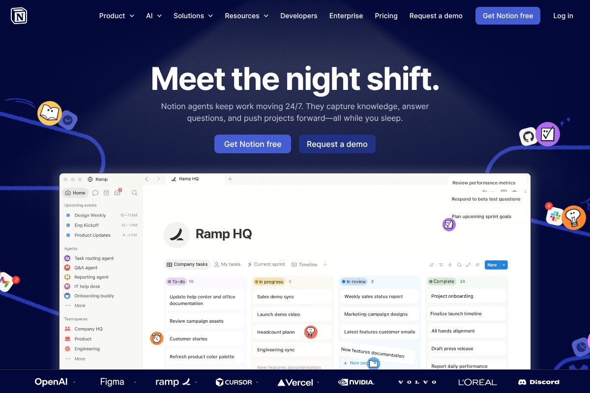 Notion dashboard screenshot